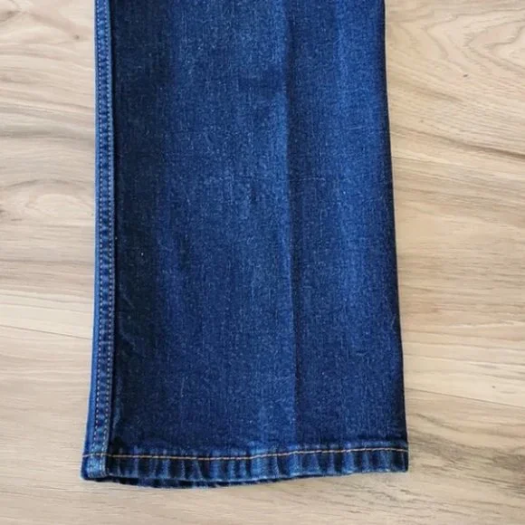 Levi's 514 Straight Fit Denim Jeans Zip Fly Dark Wash Size W 38 L 32 - Picture 4 of 5